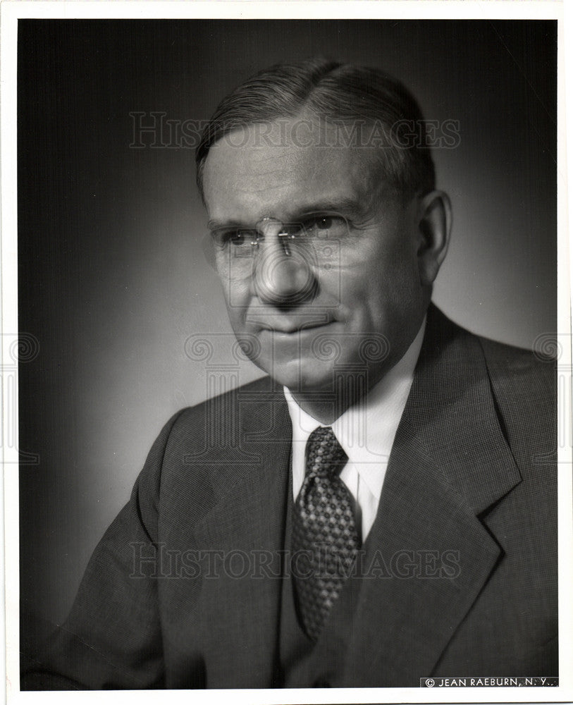 1953 Press Photo Clarence Randall chairman inland steel - Historic Images