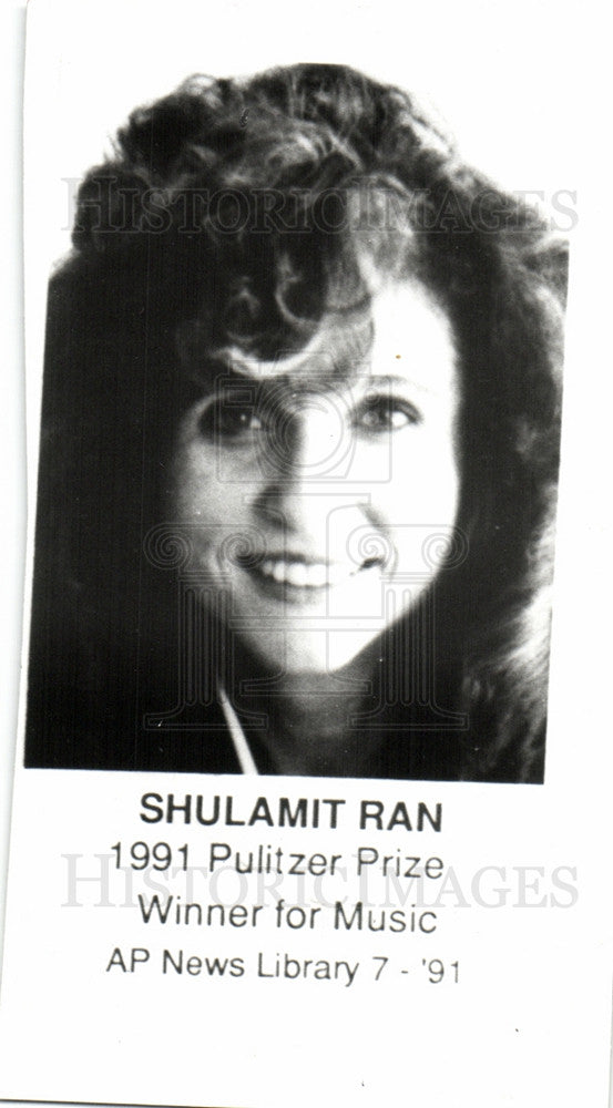 1991 Press Photo Shulamit Ran 1991 Pulitzer Prize Music - Historic Images