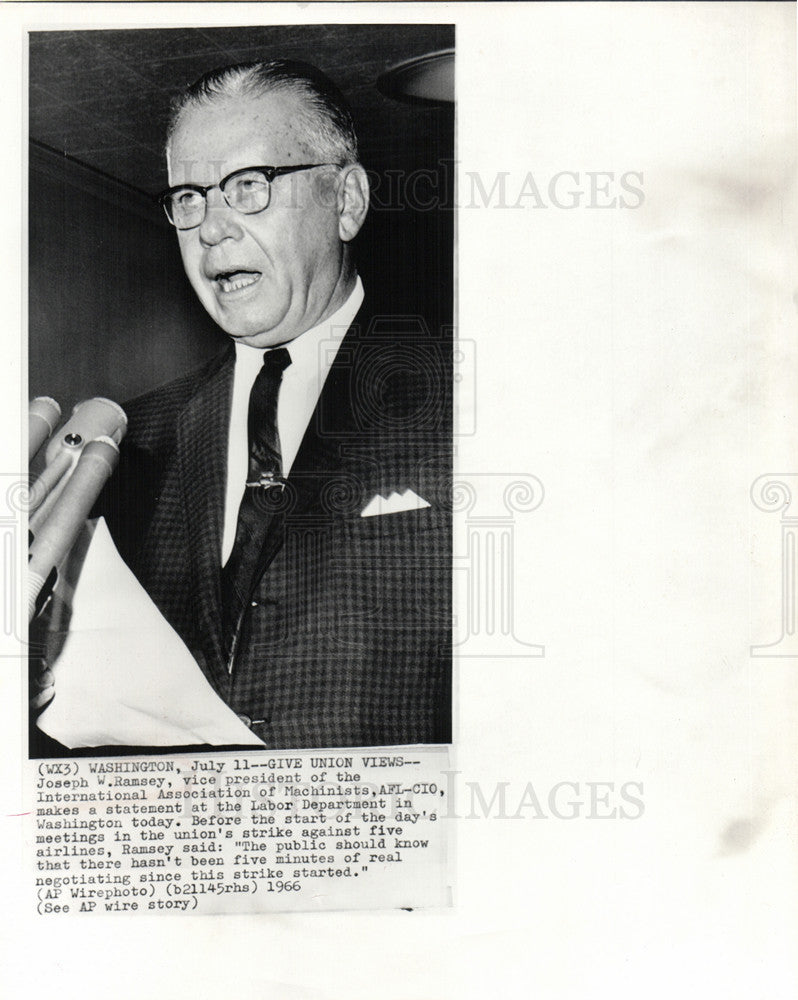 1966 Press Photo Joseph Ramsey Union Leader Washington - Historic Images