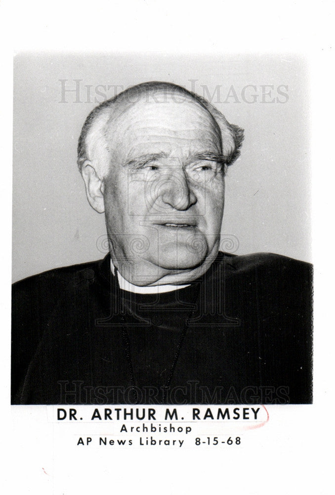 1968 Press Photo Arthur Ramsey Archbishop Canterbury - Historic Images