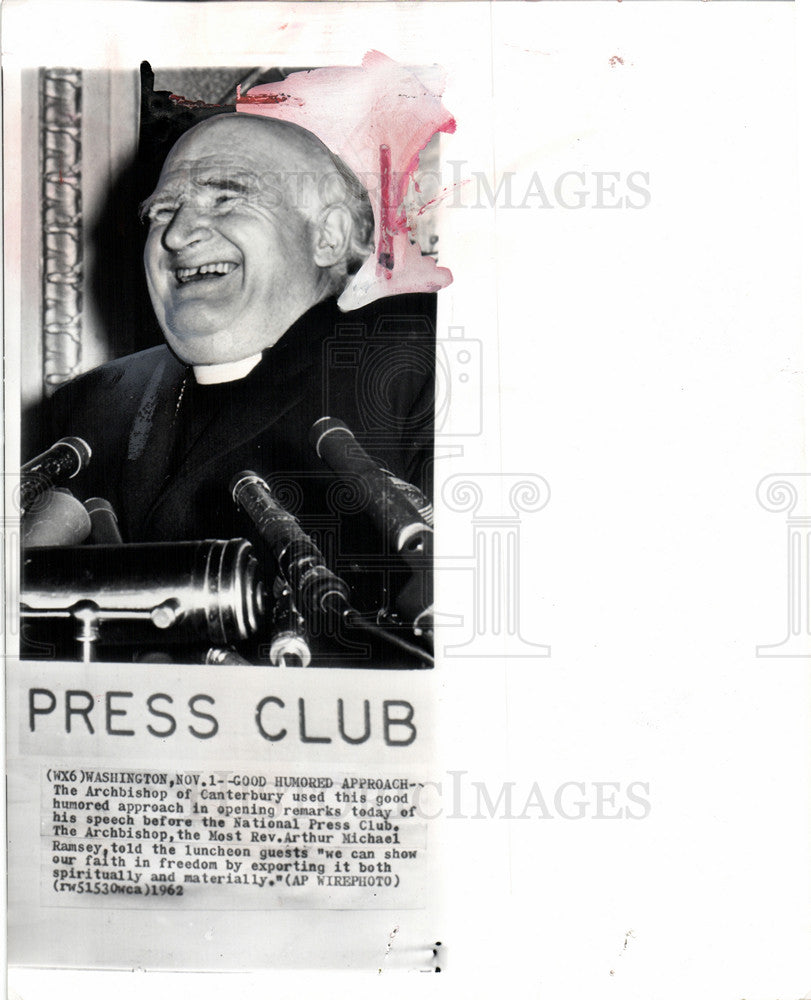 1964 Press Photo Arthur Michael Ramsey Canterbury Baron - Historic Images