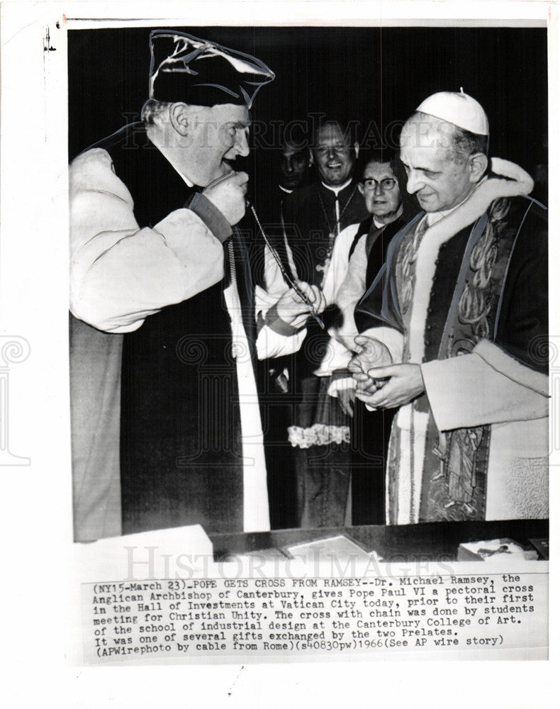 1966 Press Photo Dr. Michael Ramsey Anglican Archbishop - Historic Images