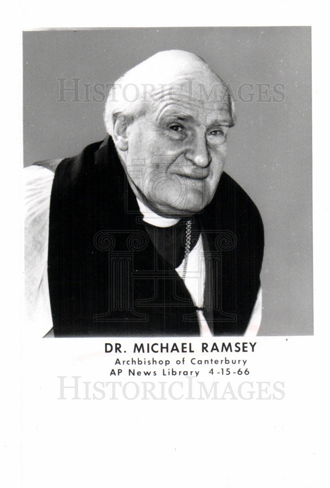 1966 Press Photo Michael Ramsey Archbishop Canterbury - Historic Images