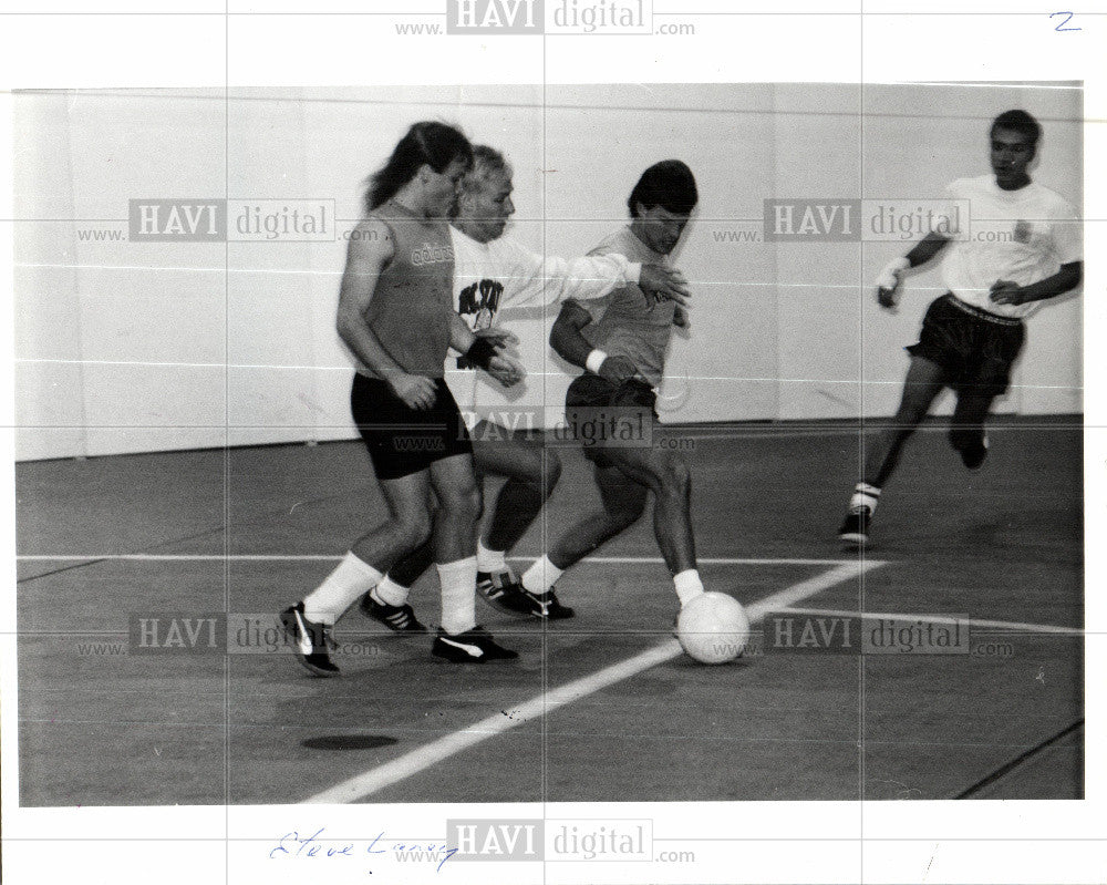 1991 Press Photo Detroit Rockers Soccer Steve Laney - Historic Images