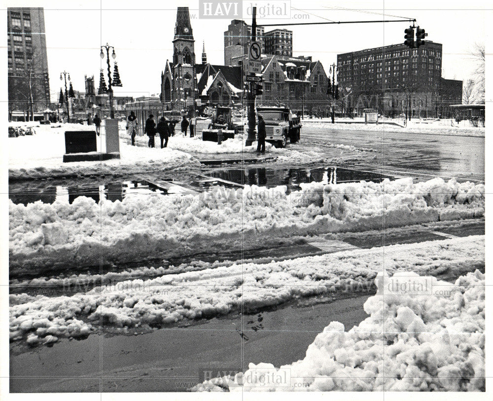 Press Photo snow storm December 1974 - Historic Images