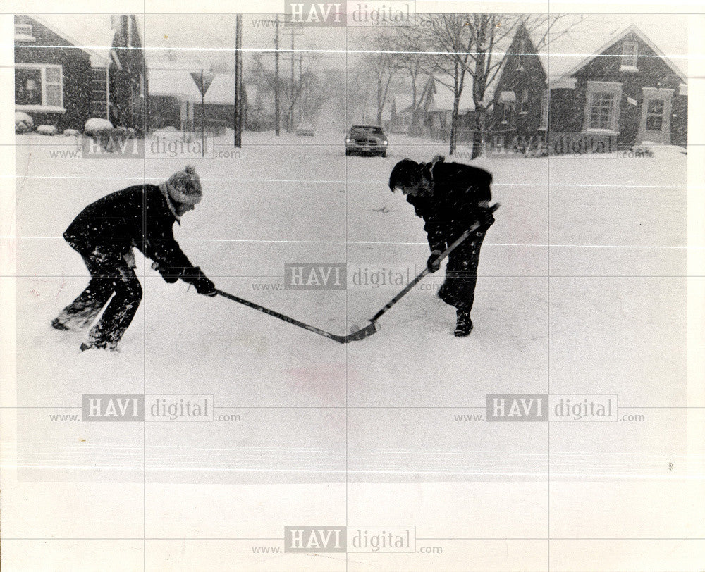 1974 Press Photo Snow Storm - Historic Images