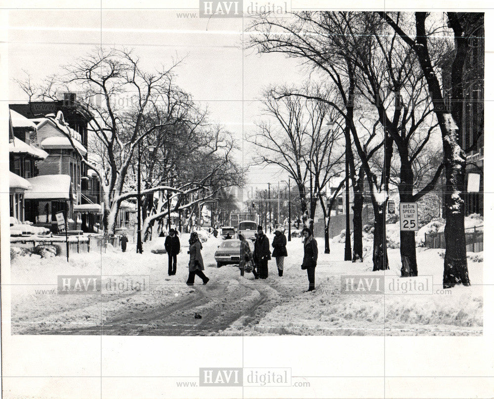 1974 Press Photo Snow Storm - Historic Images