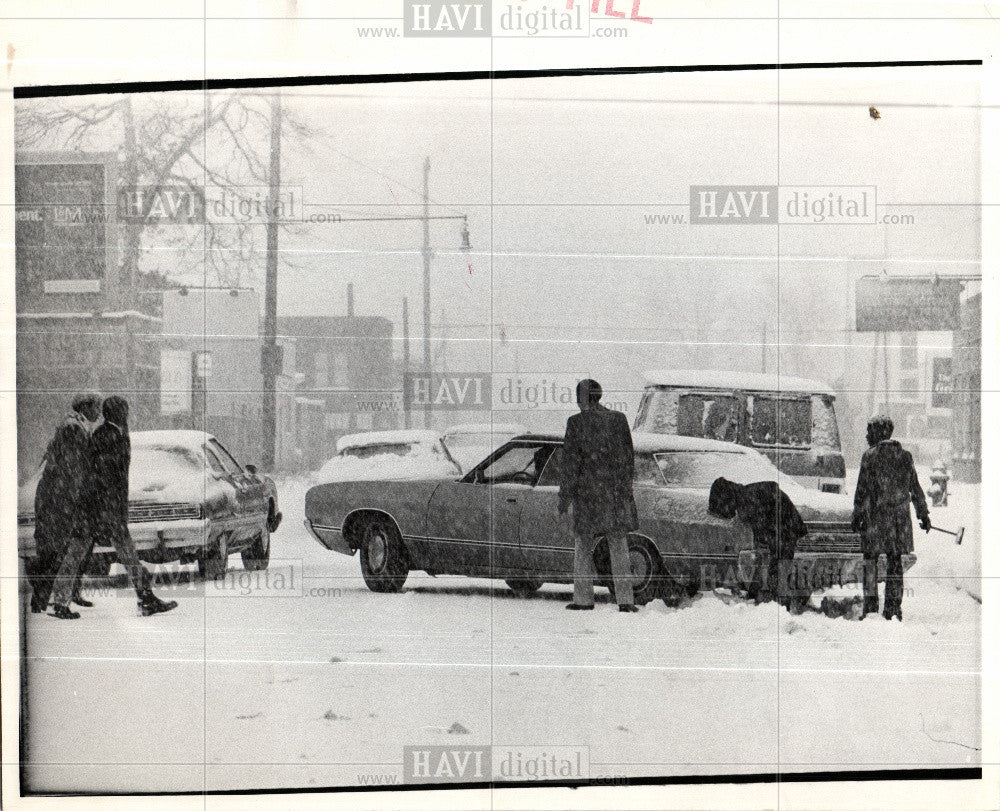 1974 Press Photo snow snowstorm blizzard winter - Historic Images