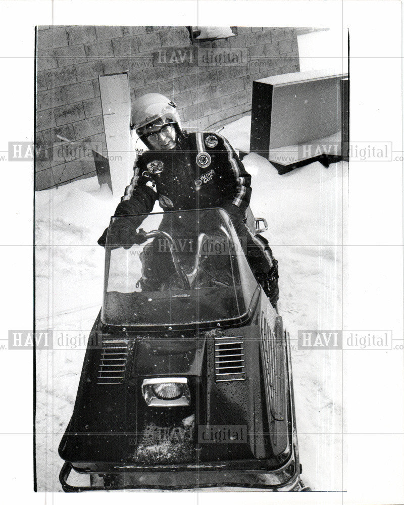 1978 Press Photo Snowmobile Detroit - Historic Images