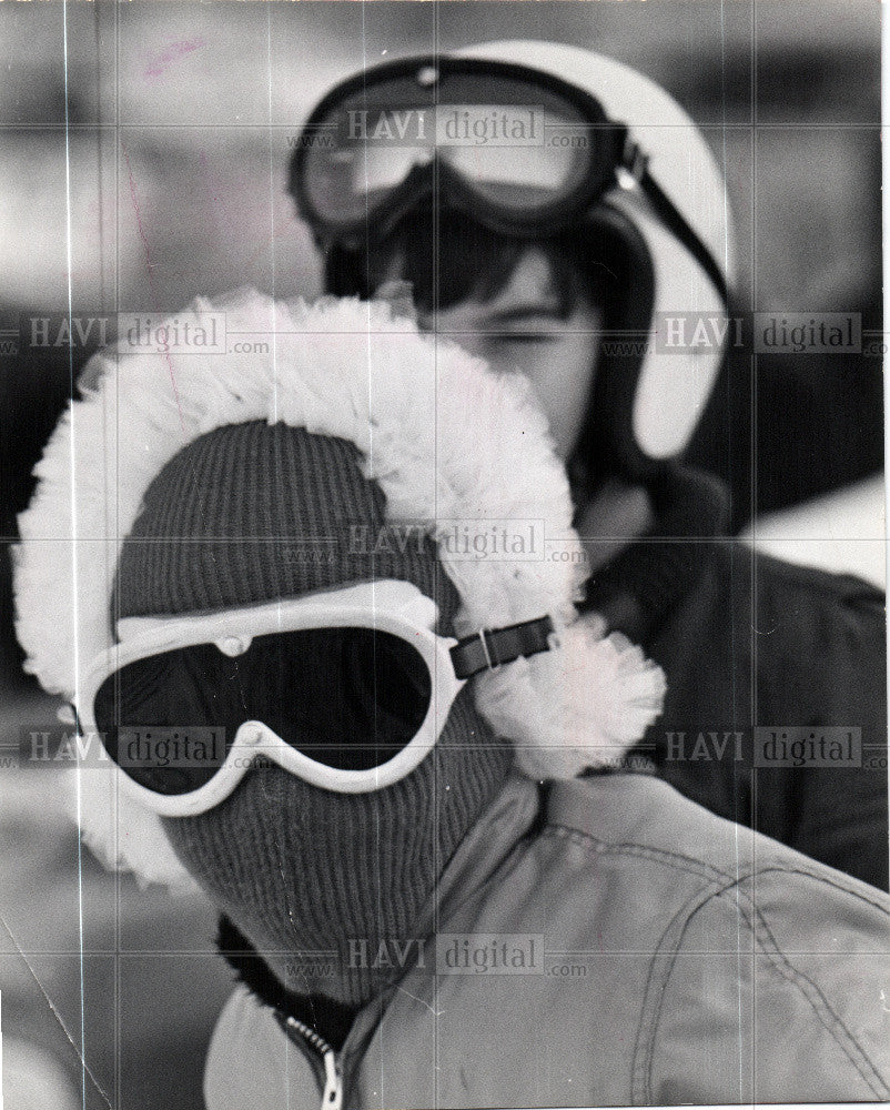 1968 Press Photo Snowmobile Detroit - Historic Images