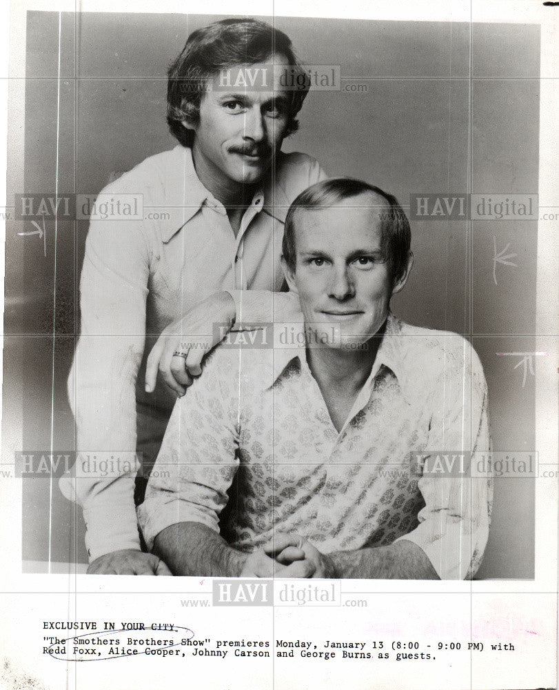 1975 Press Photo Smothers Brothers American comedians - Historic Images