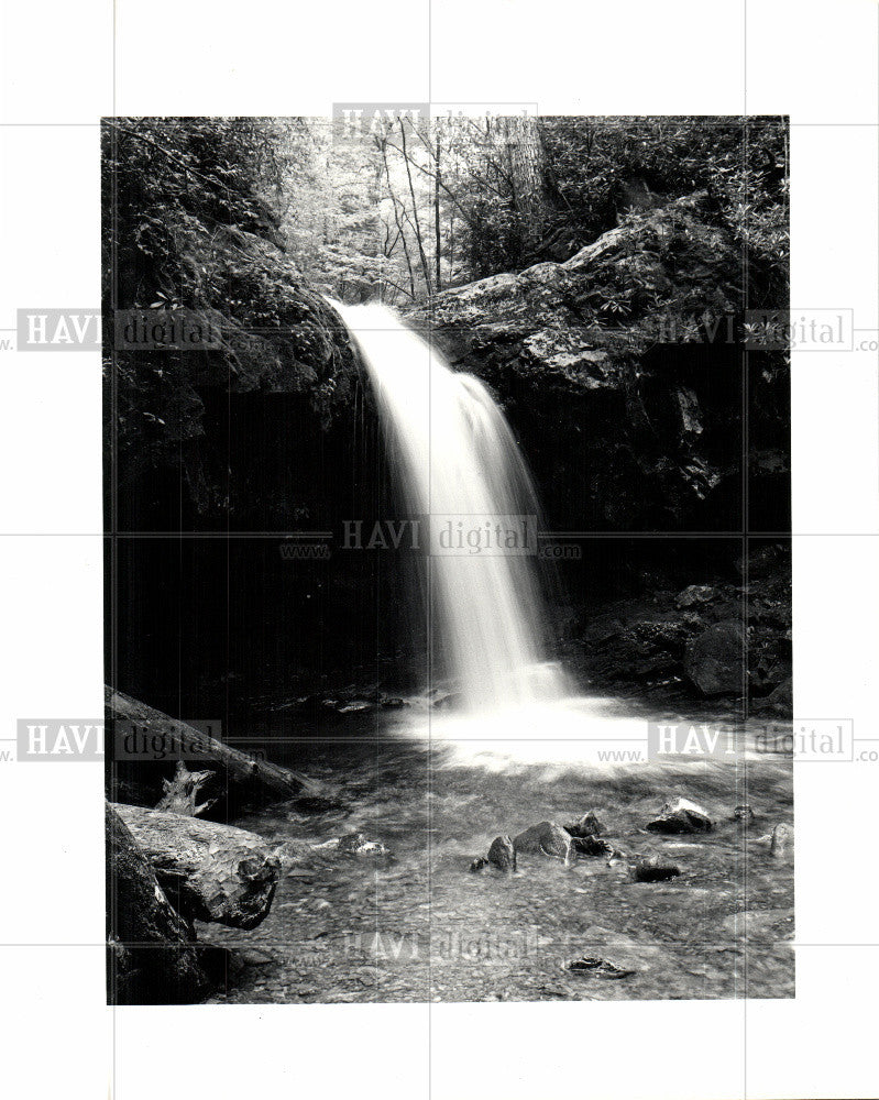 Press Photo Grotto Falls Smokies Cyndy Waters - Historic Images