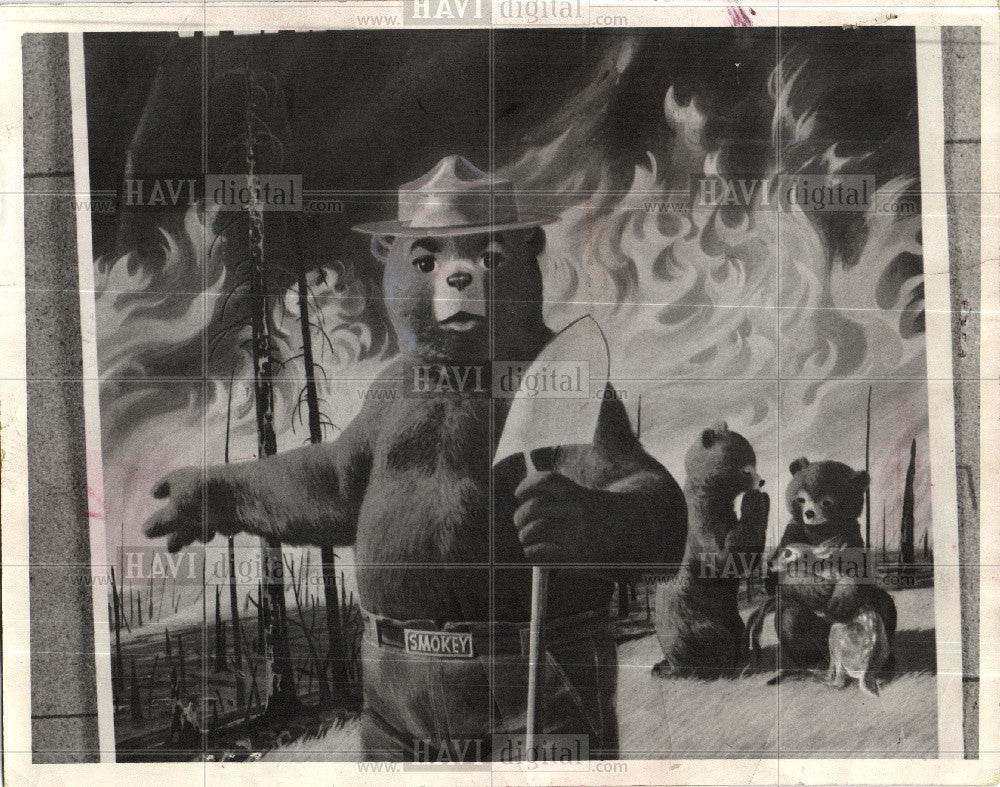 1965 Press Photo Smokey The Bear fire prevention - Historic Images