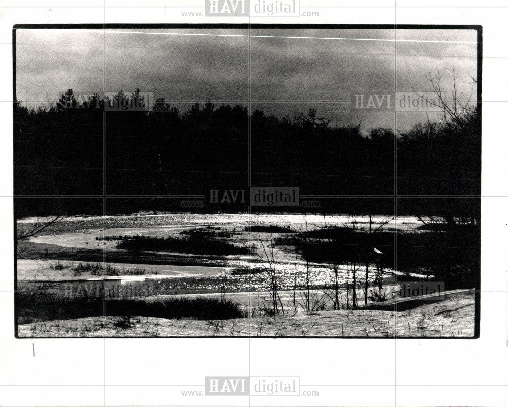 1989 Press Photo platte lake river michigan waterway - Historic Images