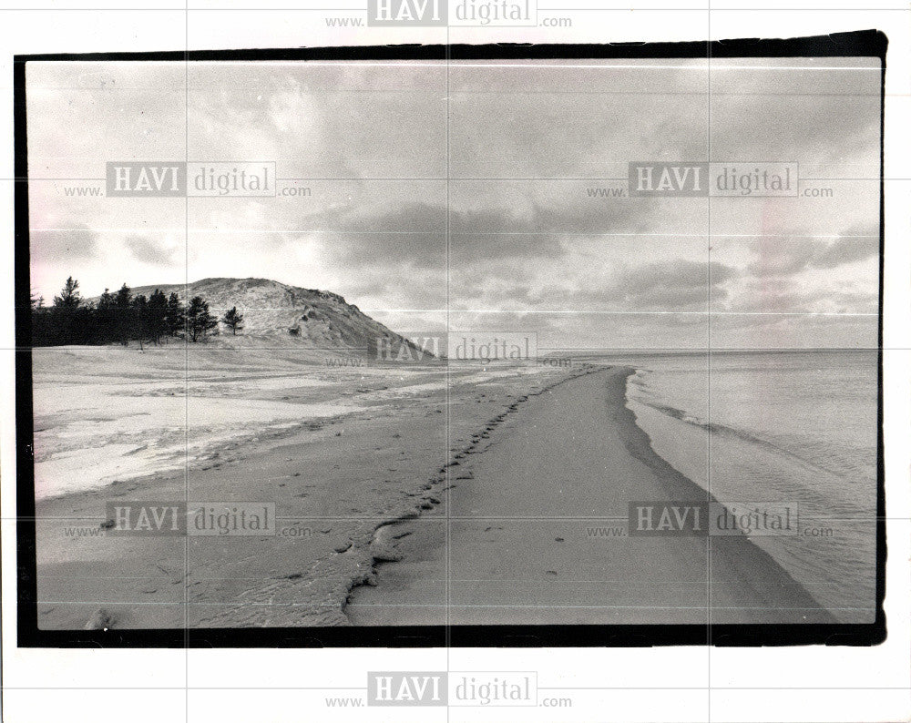 1989 Press Photo Michigan dune protection - Historic Images