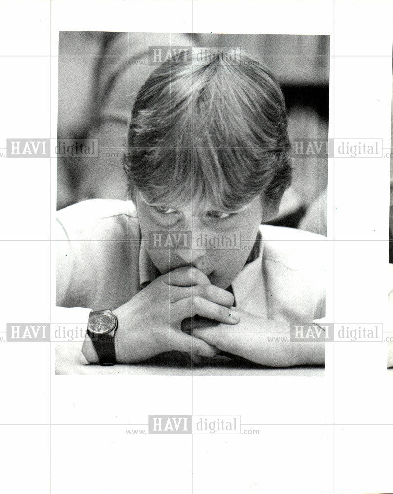 1986 Press Photo Brian Kraemer Hoeft-Varisto&#39;s student - Historic Images