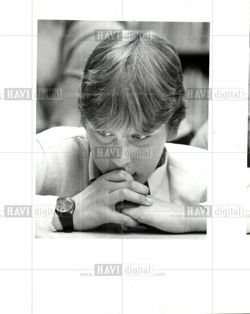 1986 Press Photo Brian Kraemer Hoeft-Varisto's student - Historic Images