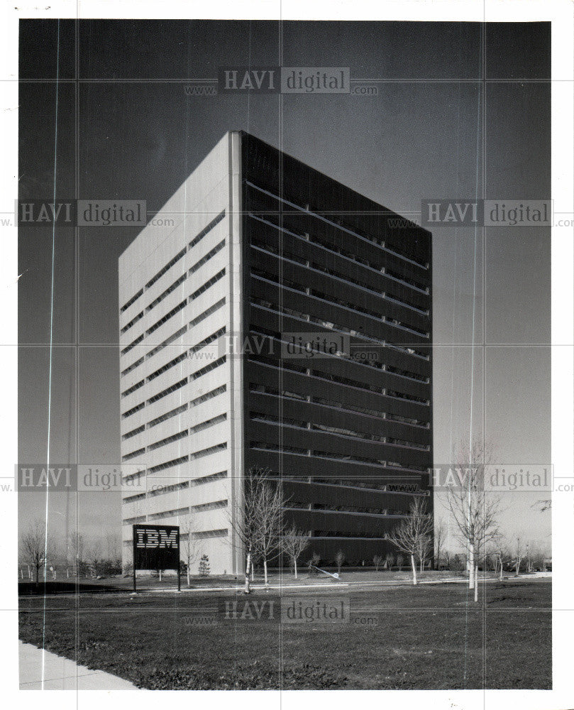 1979 Press Photo IBM Building Architects Michigan - Historic Images