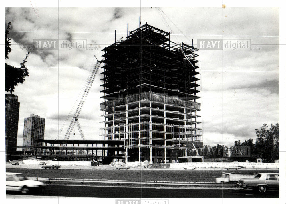 1988 Press Photo Town Center Tax Building Construction - Historic Images