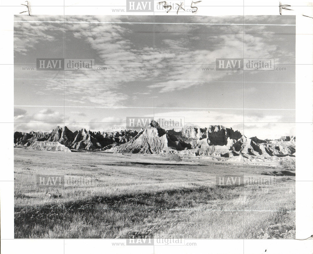 1953 Press Photo south dakota badlands - Historic Images