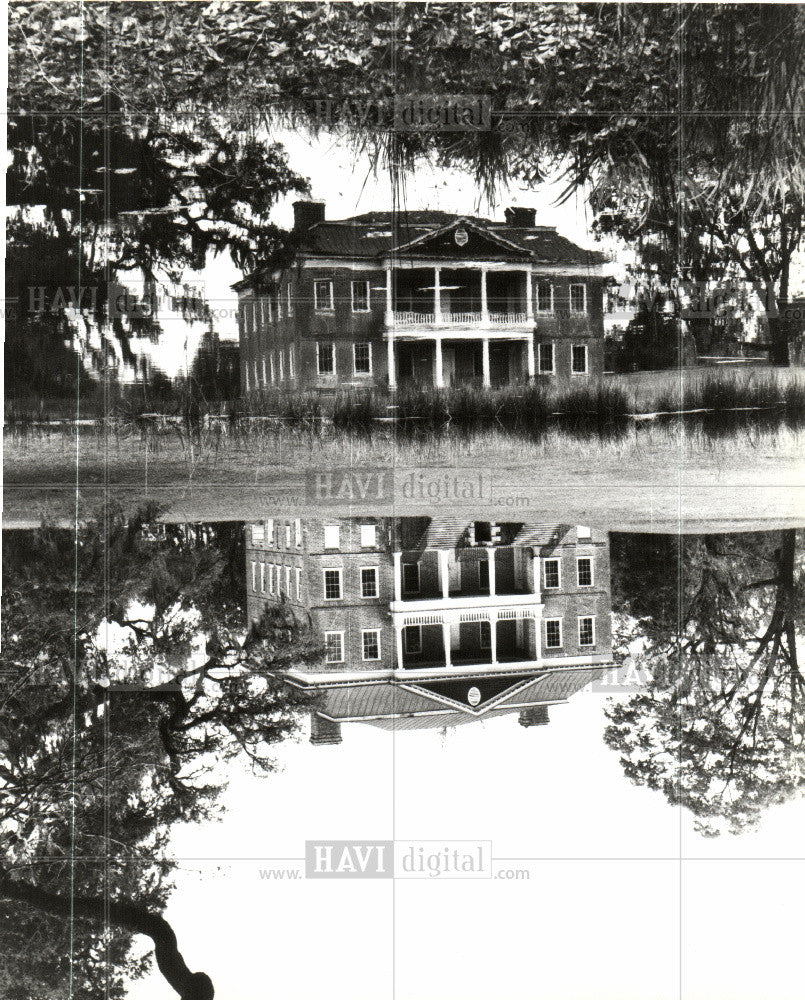 1984 Press Photo Drayton Hall Charleston SC historic - Historic Images