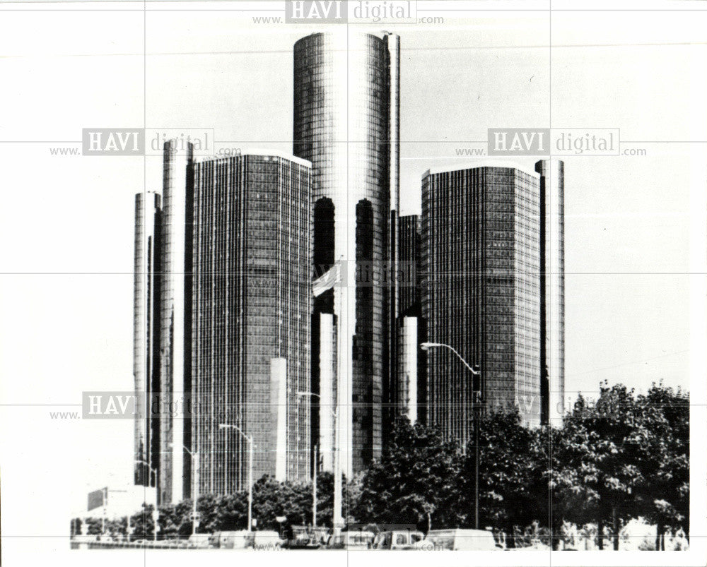 1982 Press Photo detroit skyscraper michigan andrews - Historic Images