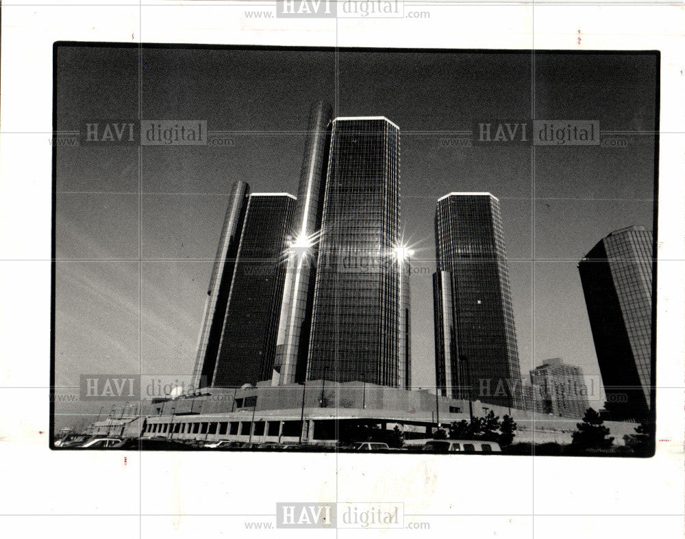 1987 Press Photo Renaissance Center Detroit - Historic Images