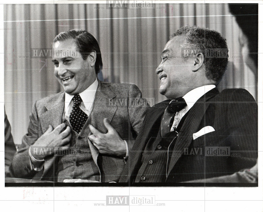 1977 Press Photo May Gabuggiani Coleman Young - Historic Images