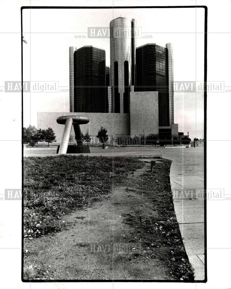 1987 Press Photo Renaissance center Detroit - Historic Images