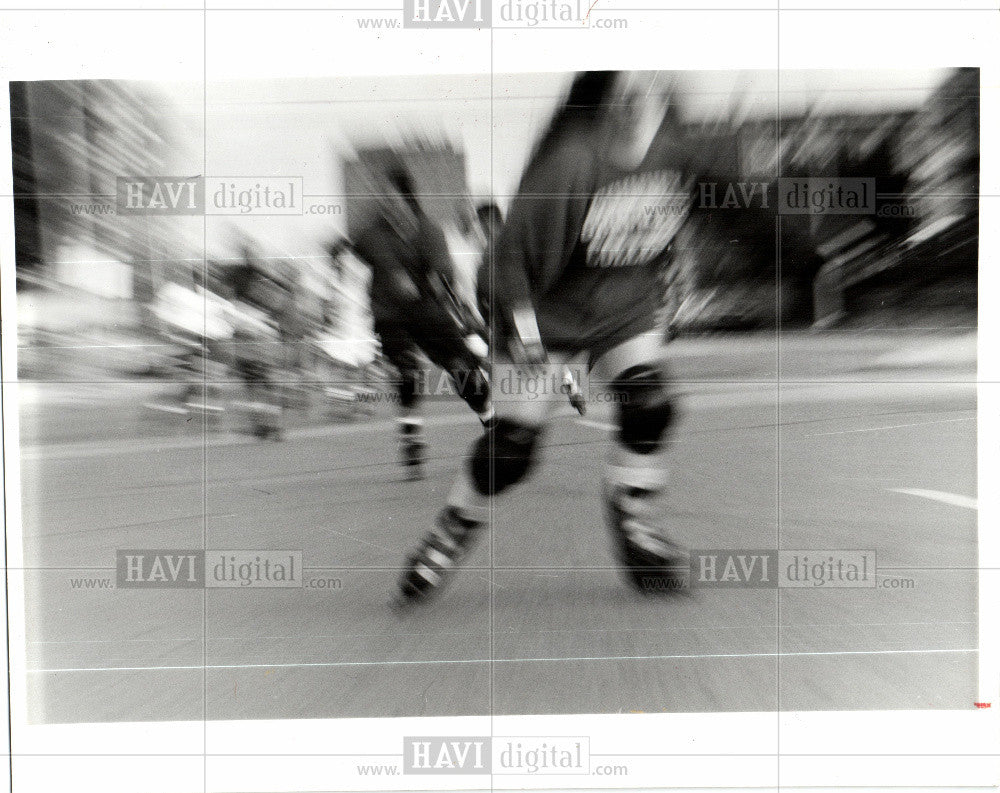 1992 Press Photo Rollerblade Wayne State Detroit Alvins - Historic Images