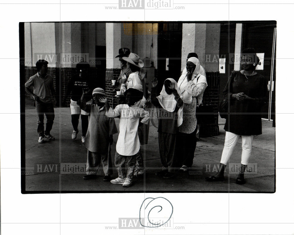 1990 Press Photo parade rodeo Michigan State Fair kids - Historic Images