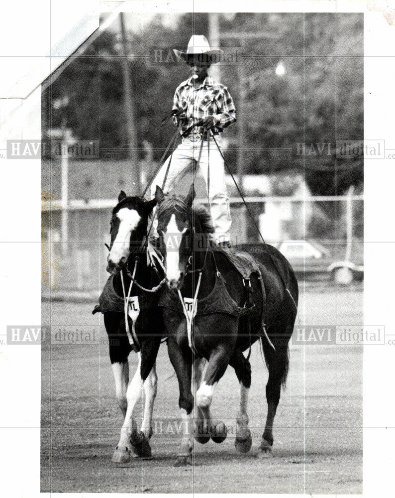 1990 Press Photo Rodeo- Chris Latting - Historic Images