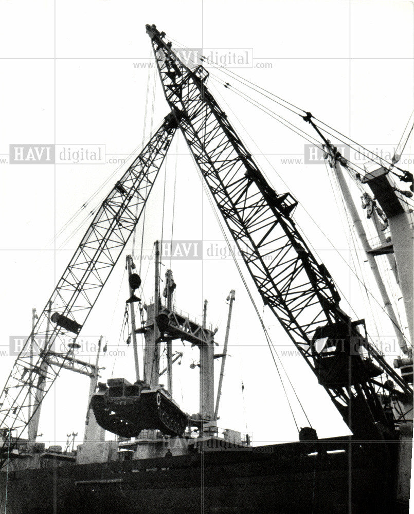 Press Photo River front Detroit - Historic Images