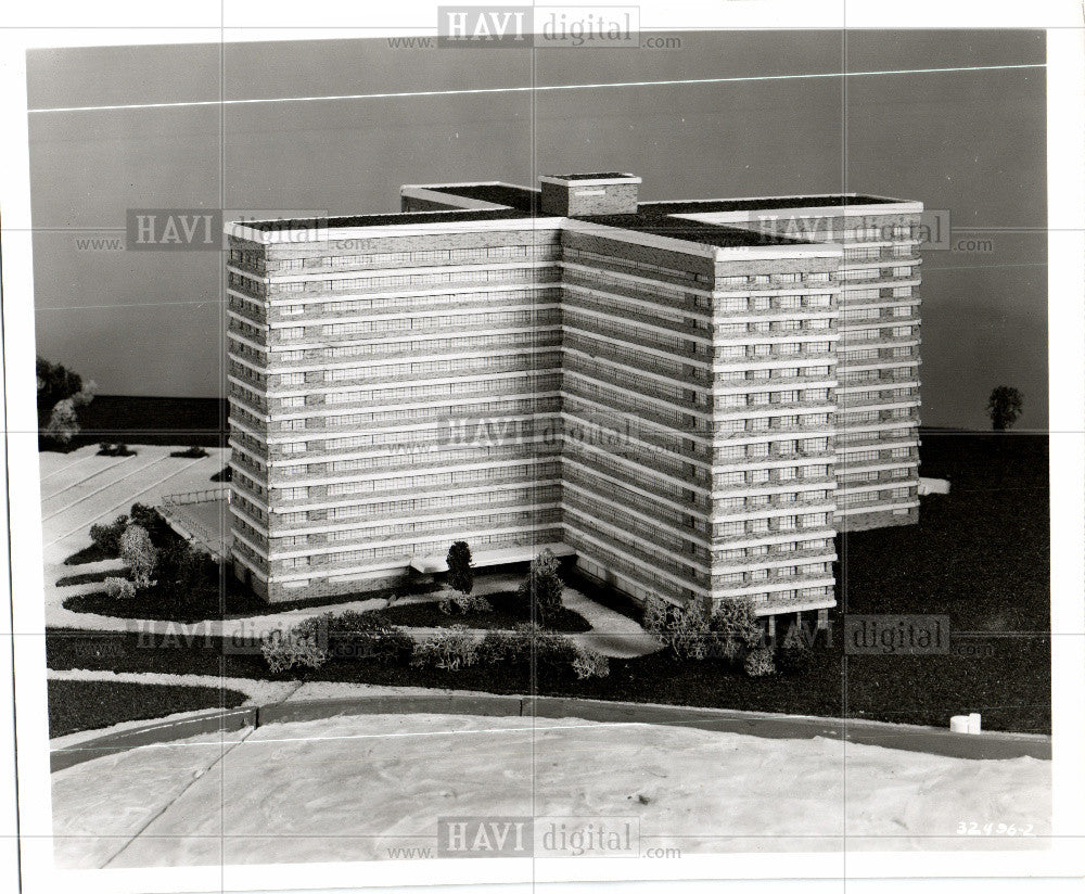 1953 Press Photo River House Model Apartments - Historic Images