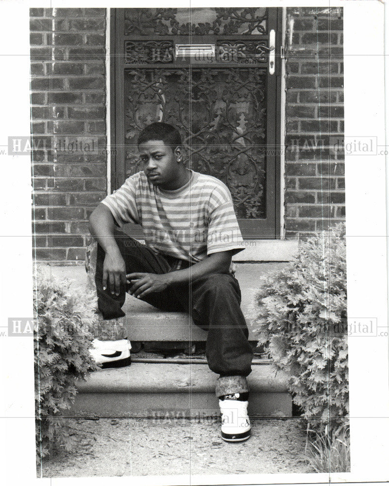 1992 Press Photo Racism Detroit Riots Wayne University - Historic Images