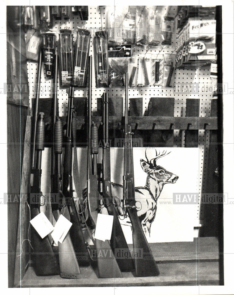 1987 Press Photo Guns - Historic Images