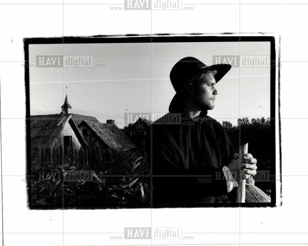 1990 Press Photo Missionary Reenactment park Ontario - Historic Images