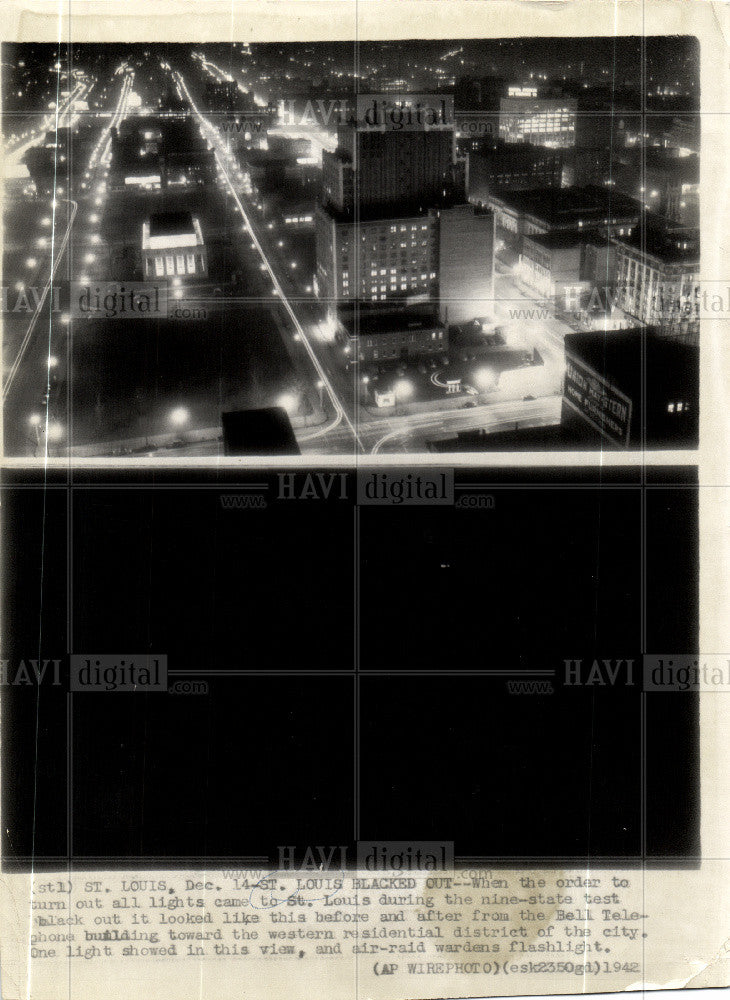 Press Photo St. Louis Black Out Nine States - Historic Images