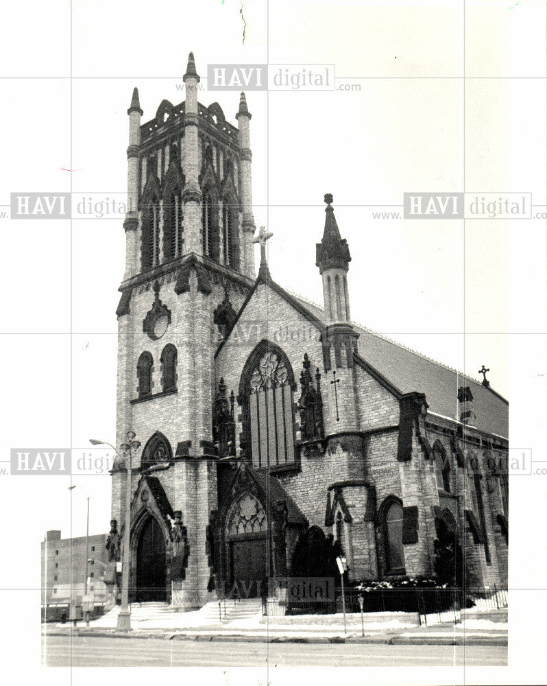 Press Photo St. John&#39;s Episcopal Church facade - Historic Images