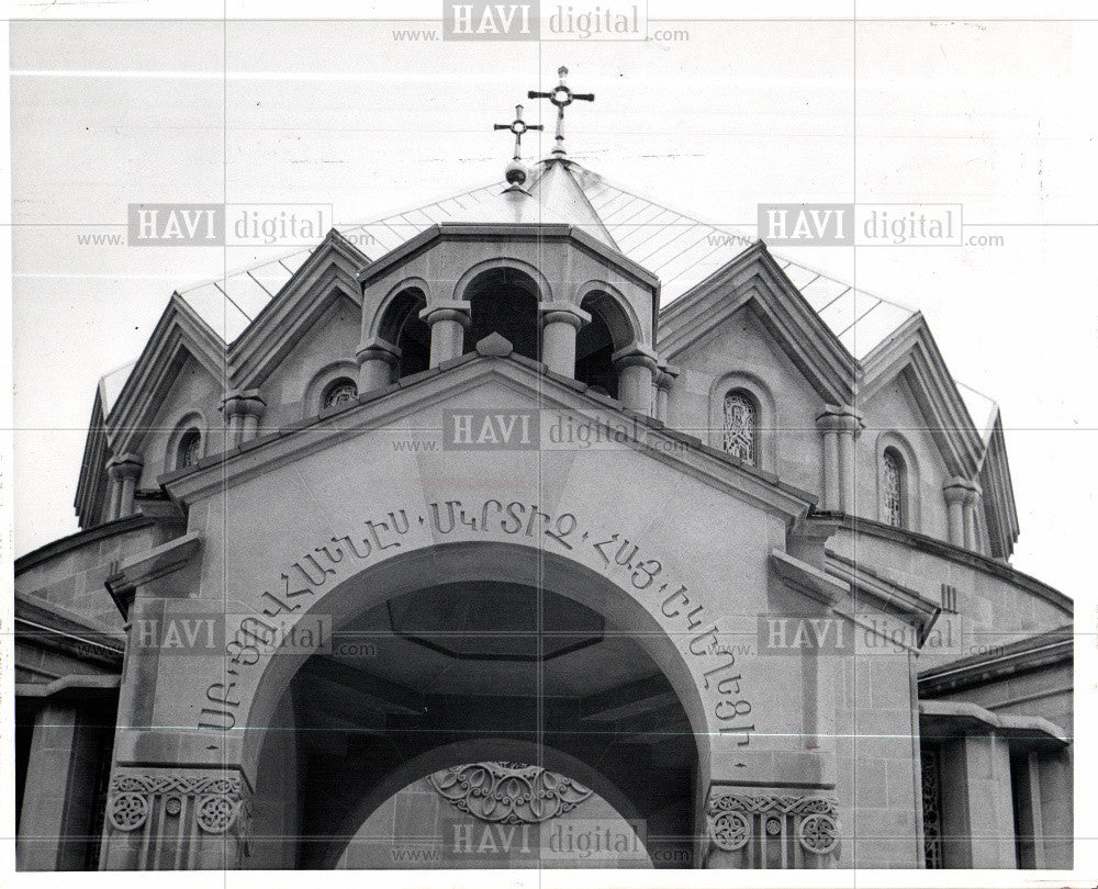 1966 Press Photo St John&#39;s Armenian Church Michigan - Historic Images