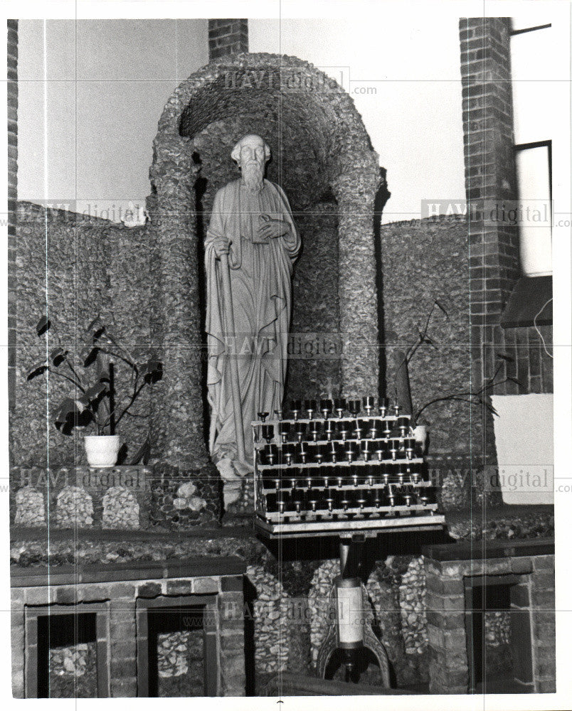 1981 Press Photo statue St Joachin church - Historic Images