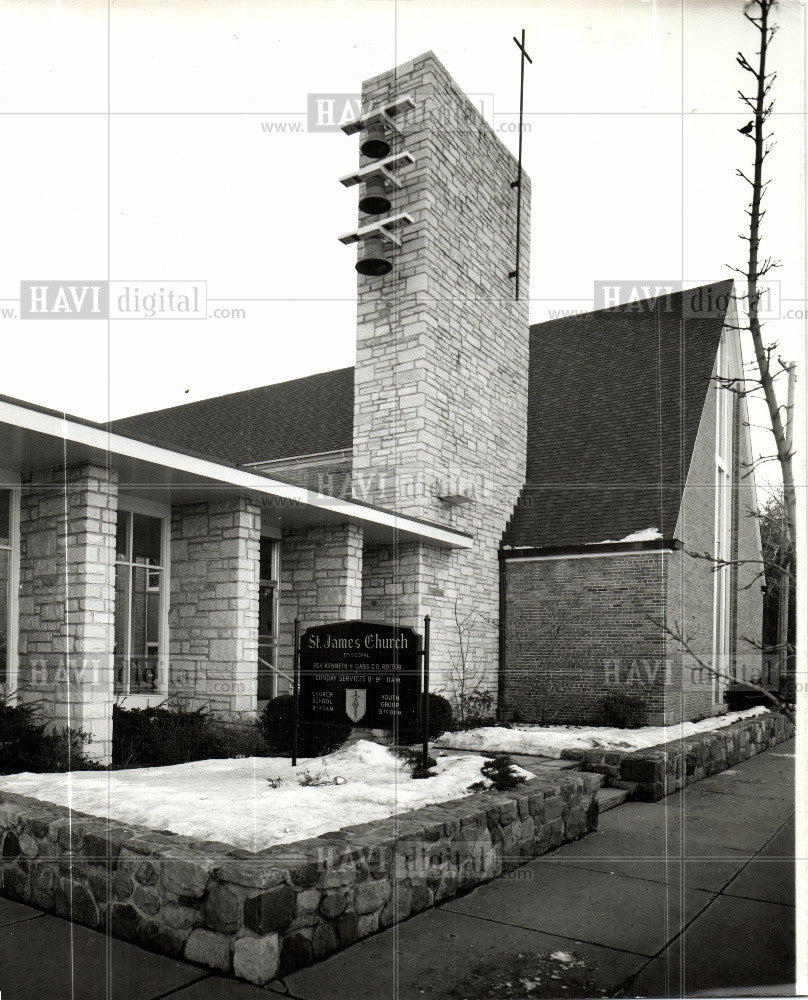 1964 Press Photo St James Church Birmingham Michigan - Historic Images