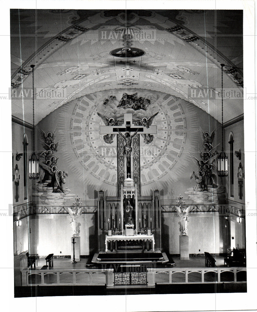 1959 Press Photo Sar Church Painting - Historic Images