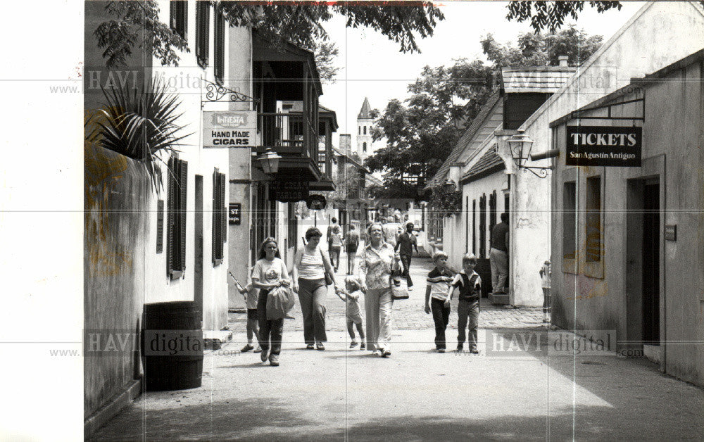 1987 Press Photo St Augustine Florida George District - Historic Images