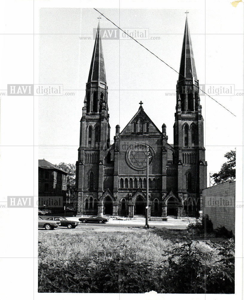 1973 Press Photo St. Anne&#39;s Church- Detroit - Historic Images