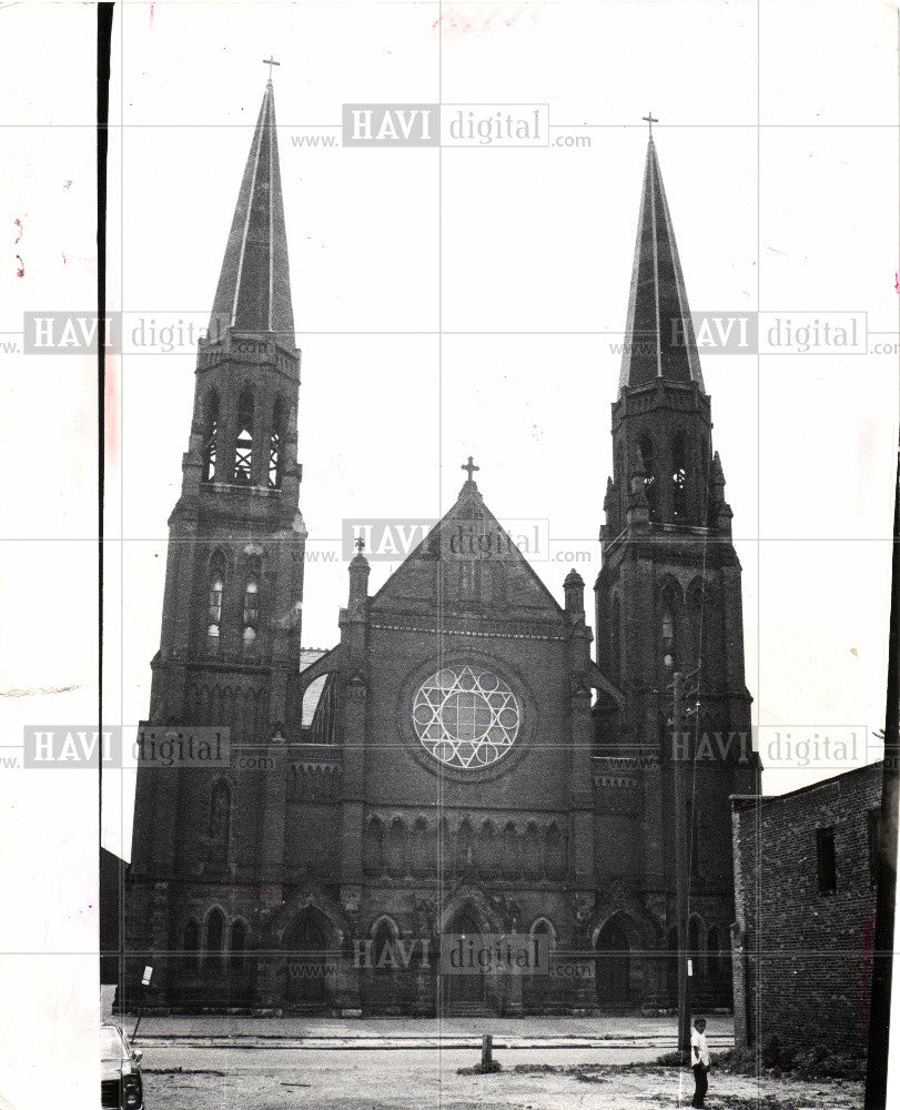 1966 Press Photo St.Anne Roman Catholic Church Detroit - Historic Images
