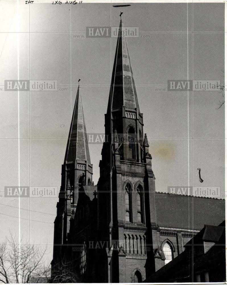 1951 Press Photo Spires St. Anne Catholic Church - Historic Images