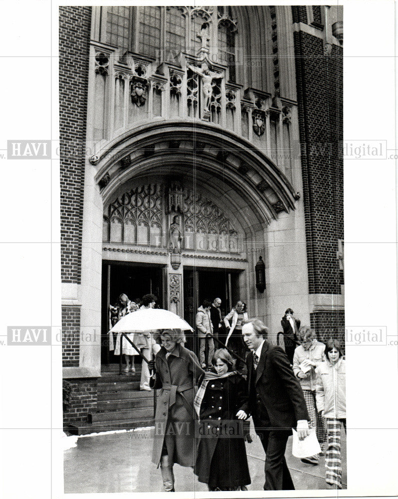 1978 Press Photo St. Ambrose church facade - Historic Images