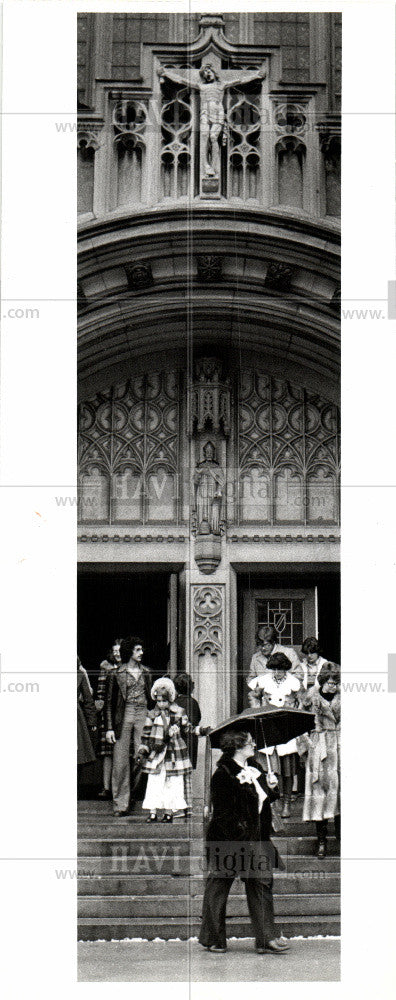 1978 Press Photo St. Ambrose Catholic church Detroit MI - Historic Images