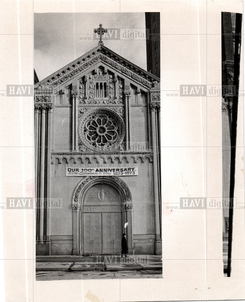 1973 Press Photo St Aloysius Church 100 anniversary - Historic Images